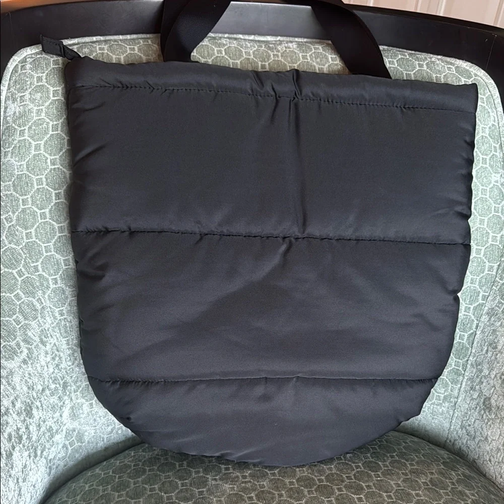 Victoria Secret Pink Black Puffer Tote Bag with Zip Closure - Picture 3 of 5